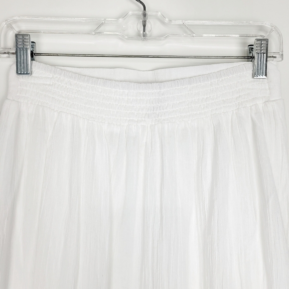 NWT Becca by Rebecca Virtue Cotton Gauzy Slit Cover-Up Skirt in White - Picture 9 of 10